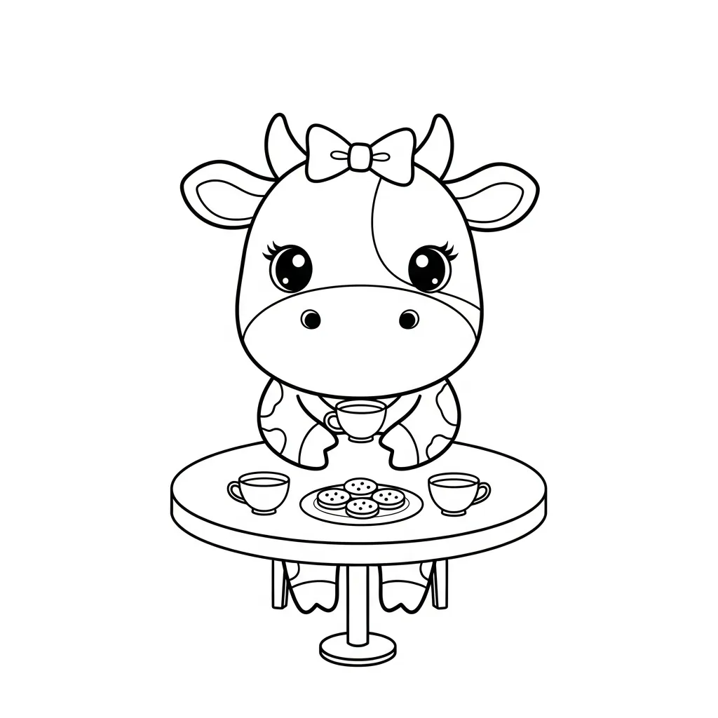 descargar Vaca para colorear gratis