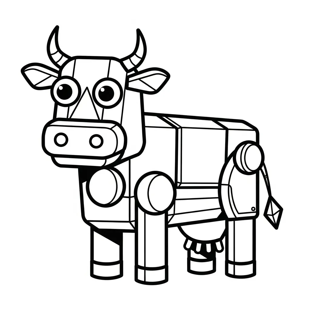 Vaca para colorear para imprimir para niño de 8 años 2