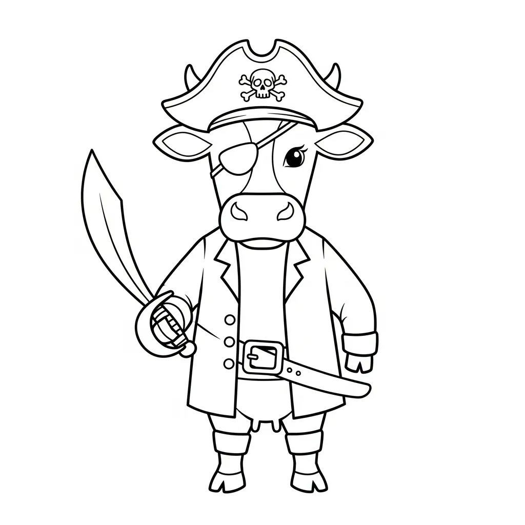 Vaca para colorear para niño de 6 años 2