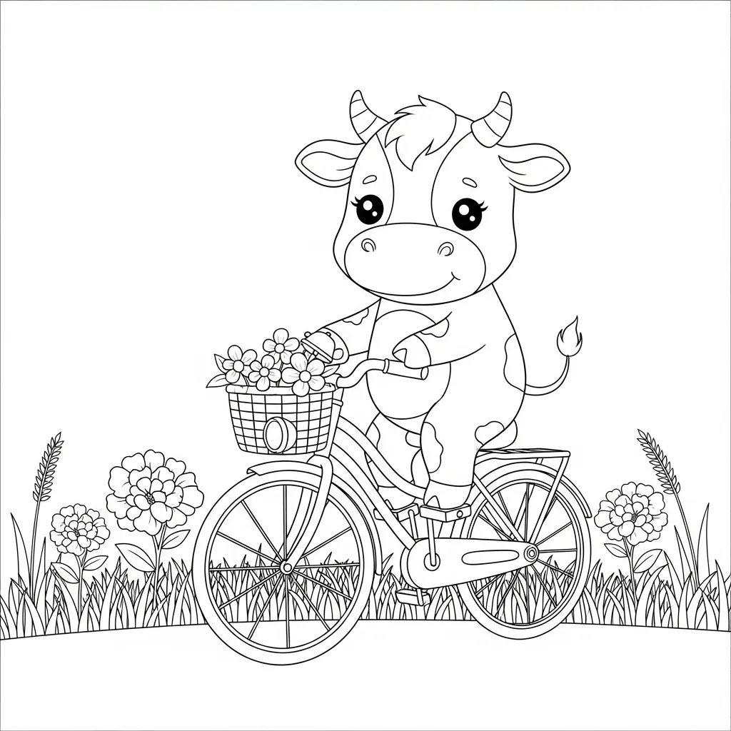 Vaca para colorear para imprimir pdf gratis