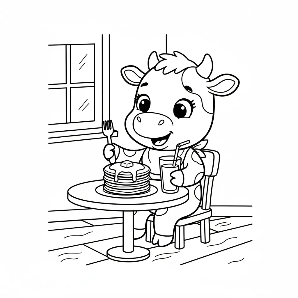 Vaca Lola 4 para colorear para imprimir gratis