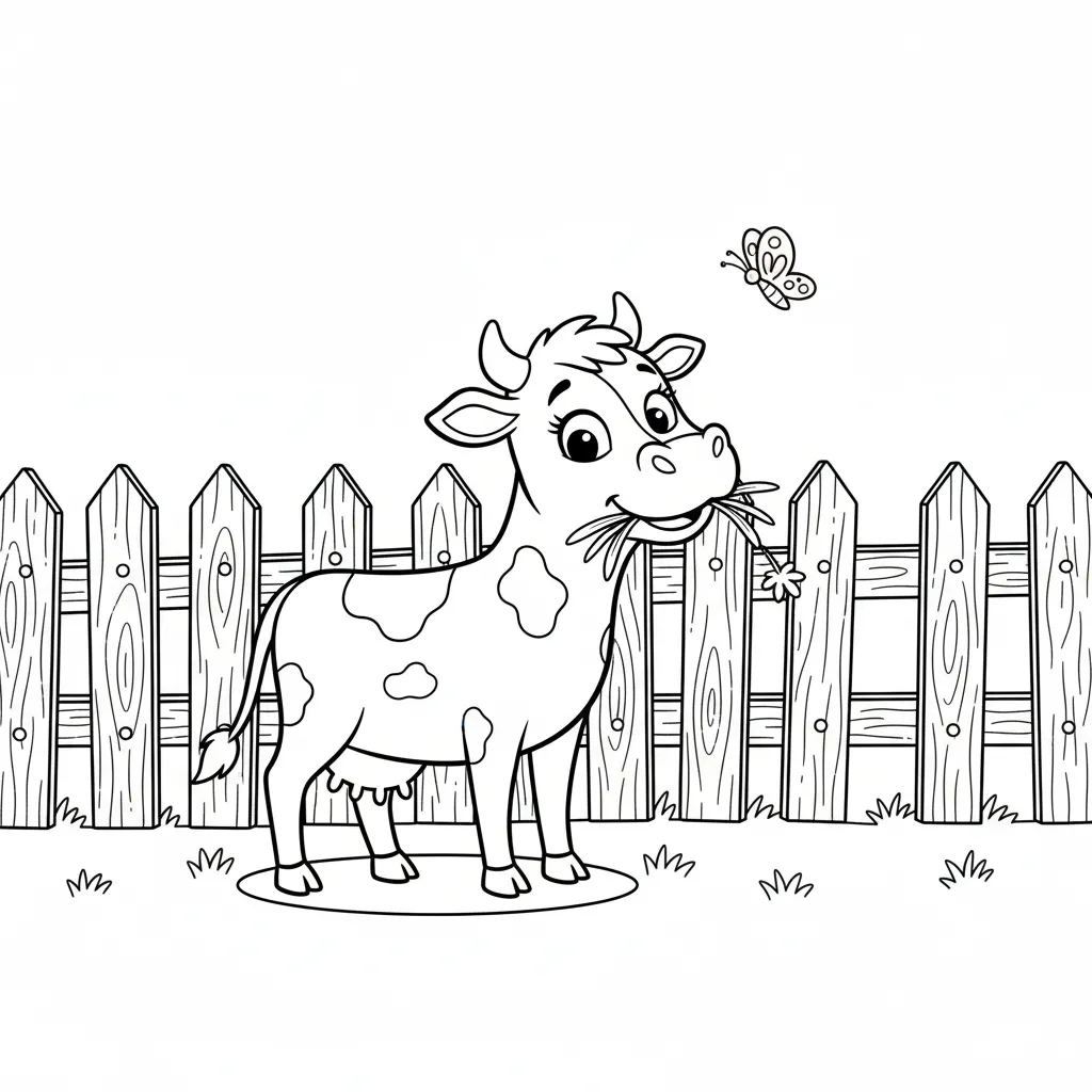 Vaca Lola 6 de niño para colorear para imprimir