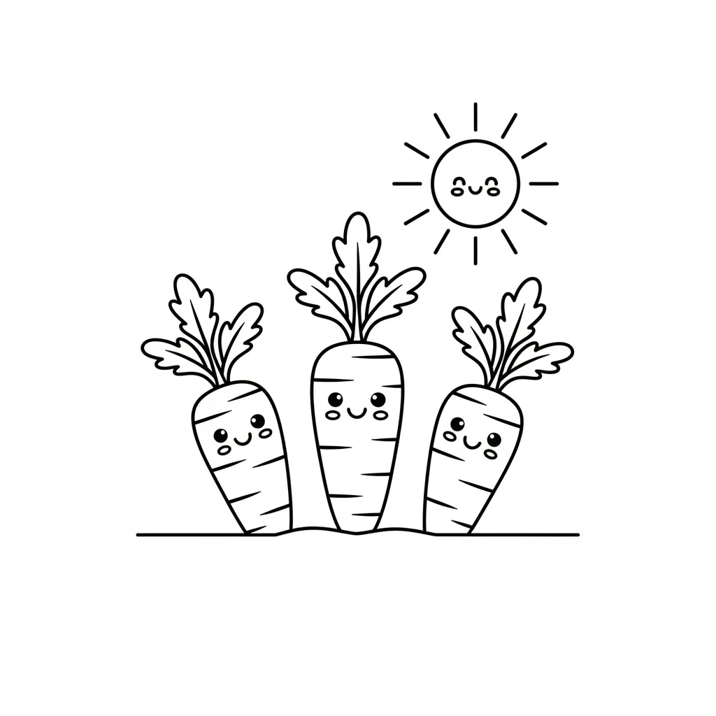 Verduras 7 de niño para colorear para imprimir