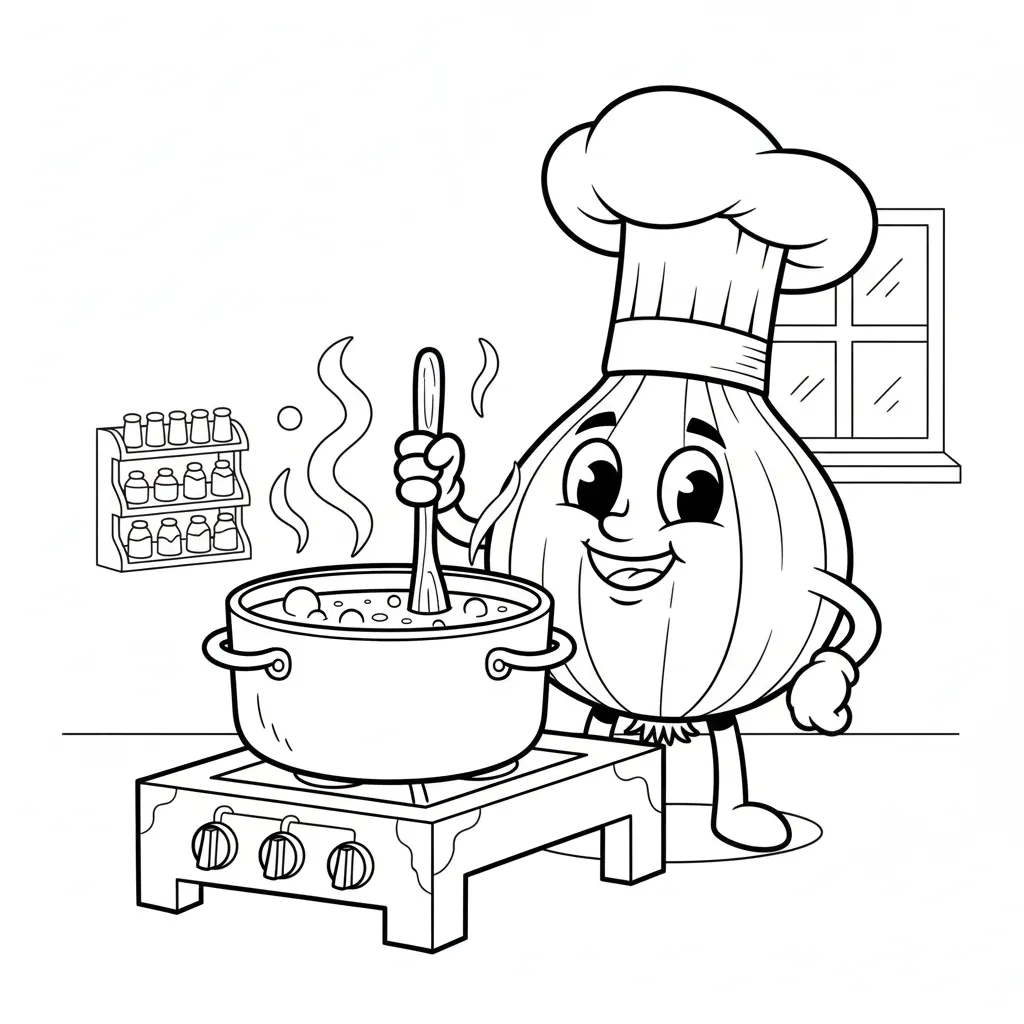 Verduras 8 para colorear para niño gratis