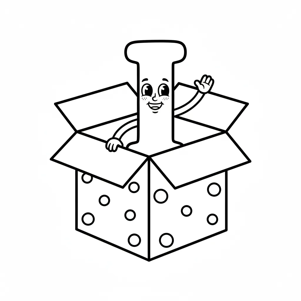 Vocal I 16 para colorear gratis para imprimir