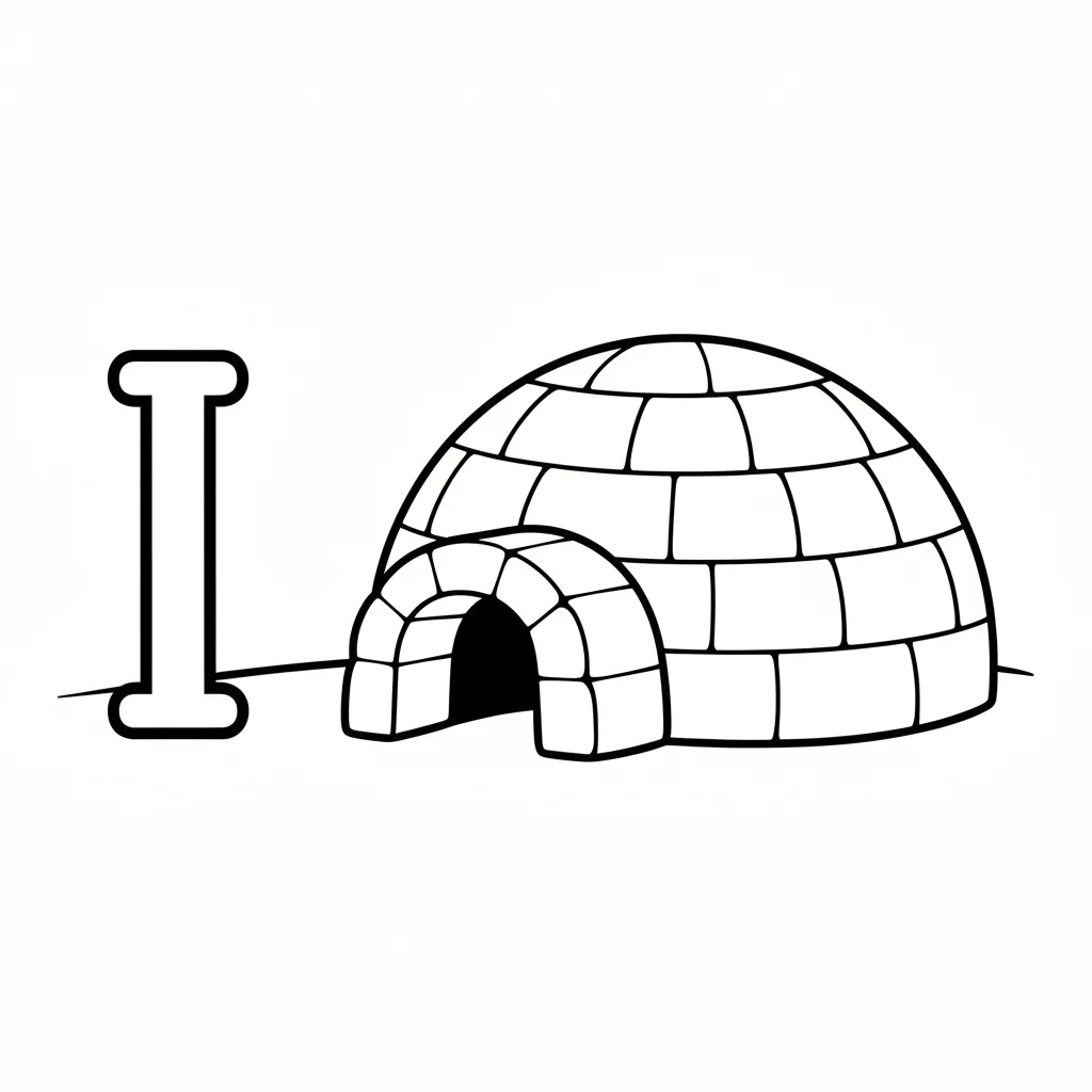 Vocal I 7 para colorear y recortar