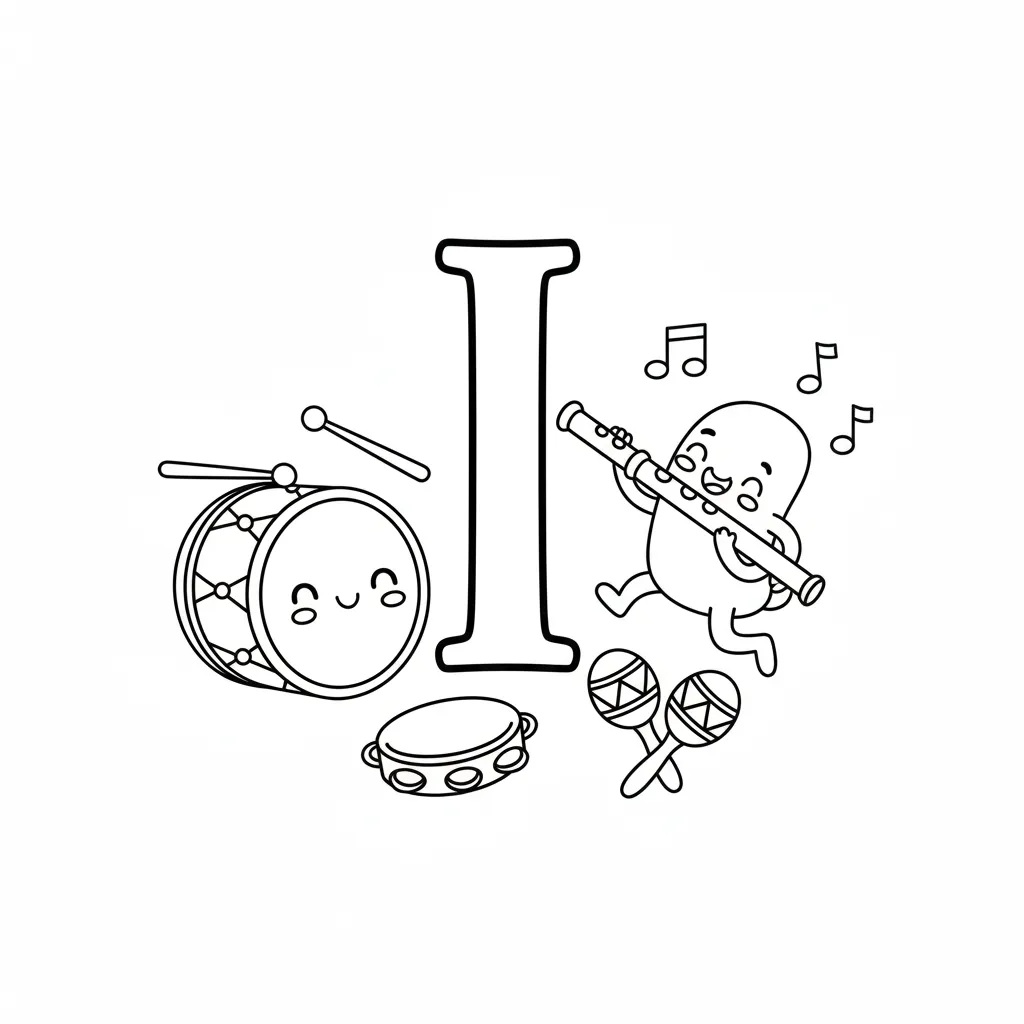 Vocal I 8 para colorear para descargar