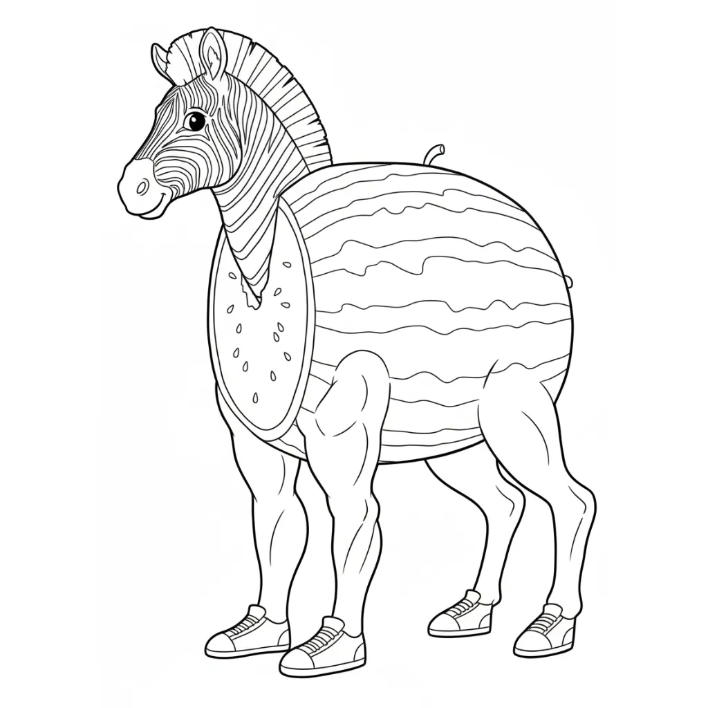 Zibra Zubra Zibralini 11 para colorear para niño de 5 años