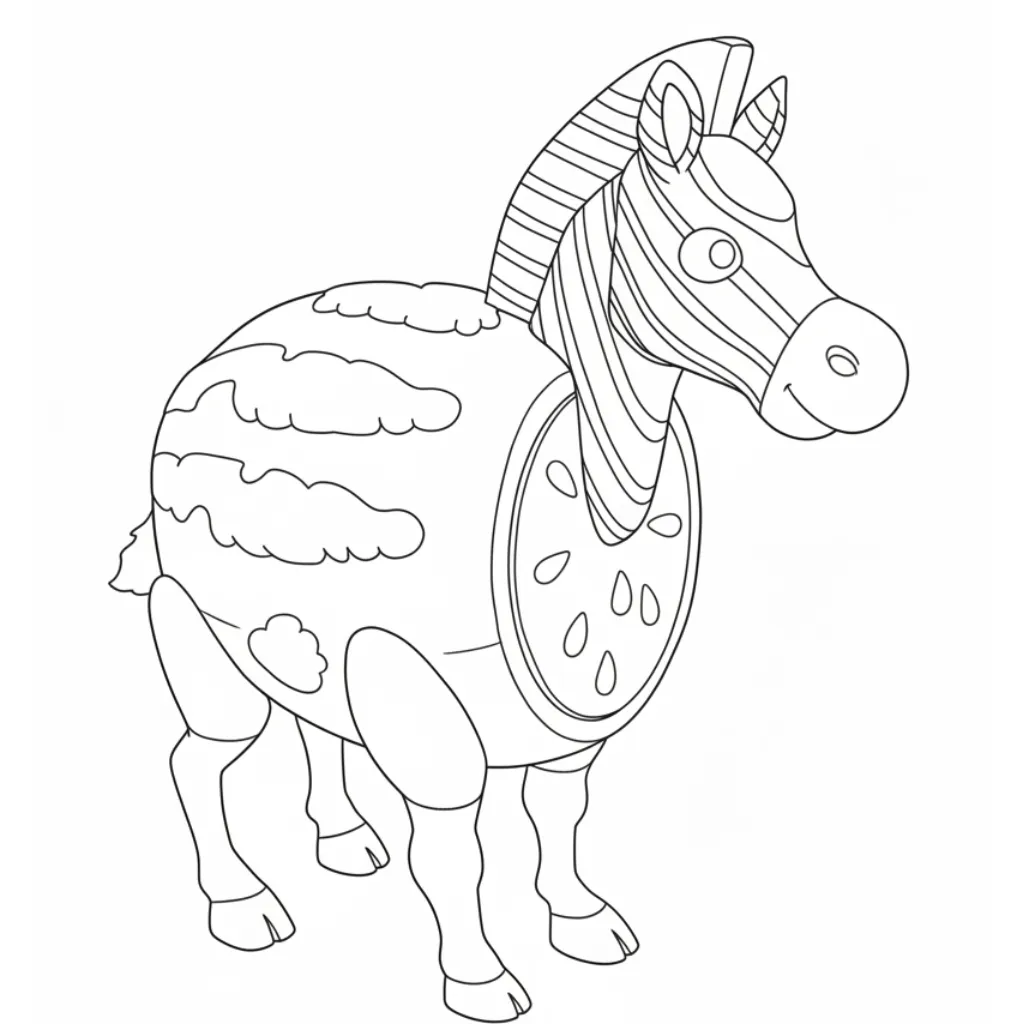 Zibra Zubra Zibralini 4 para colorear para imprimir pdf