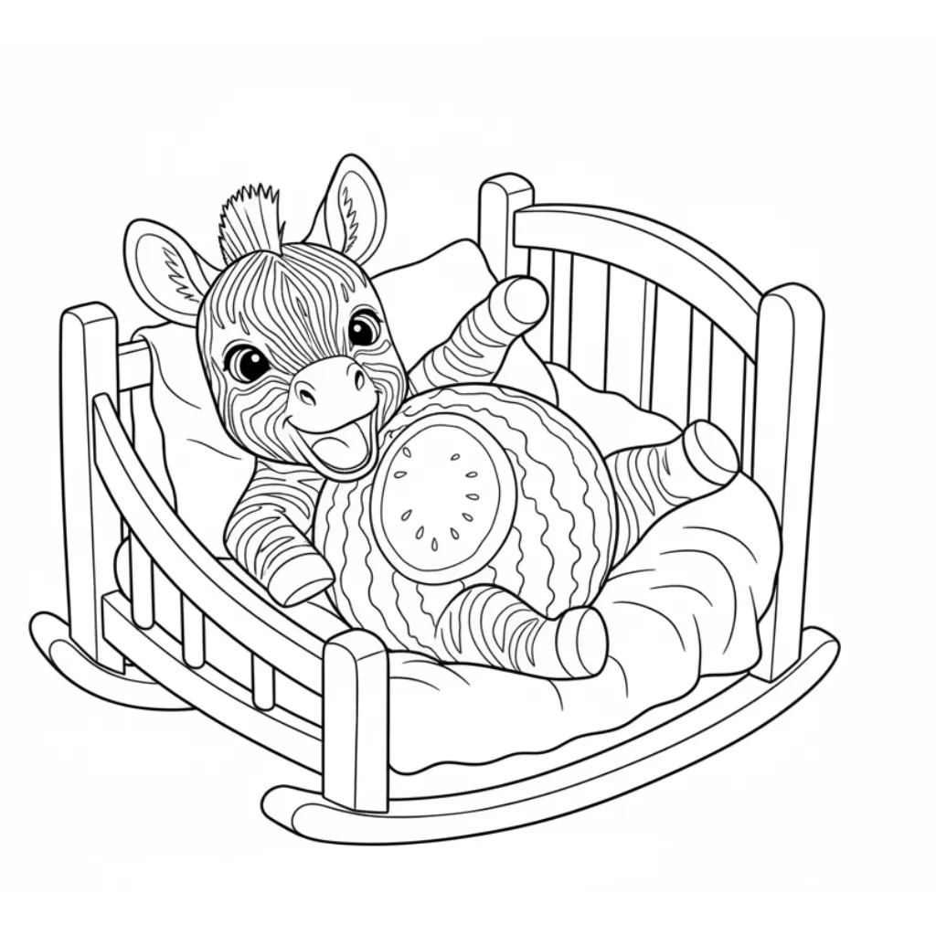 Zibra Zubra Zibralini 5 para colorear educativo para niño