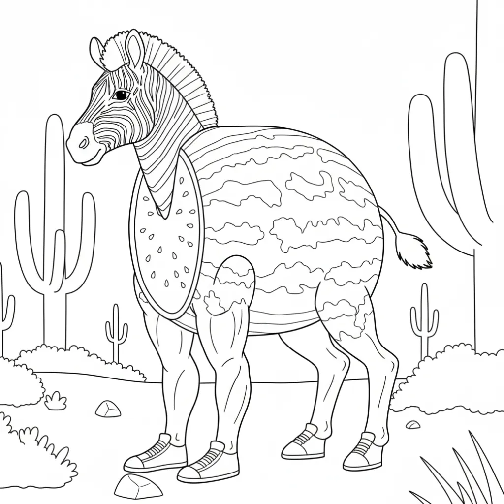 Zibra Zubra Zibralini 7 de niño para colorear para imprimir