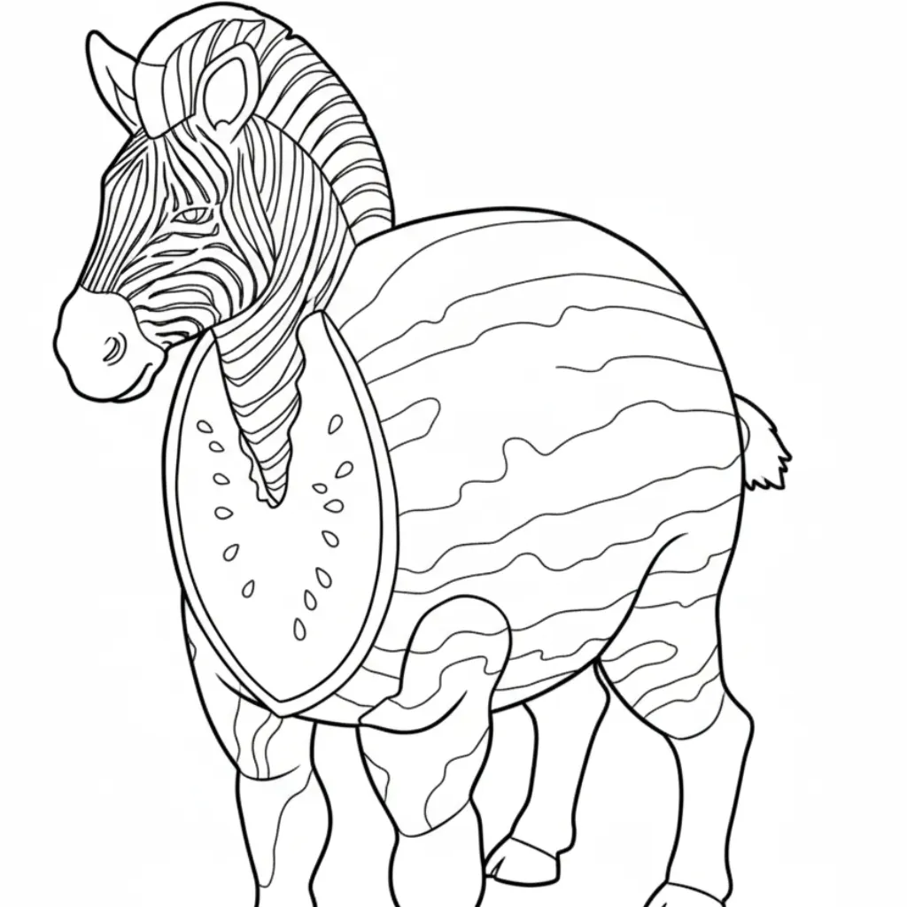 Zibra Zubra Zibralini 8 para colorear de para niños