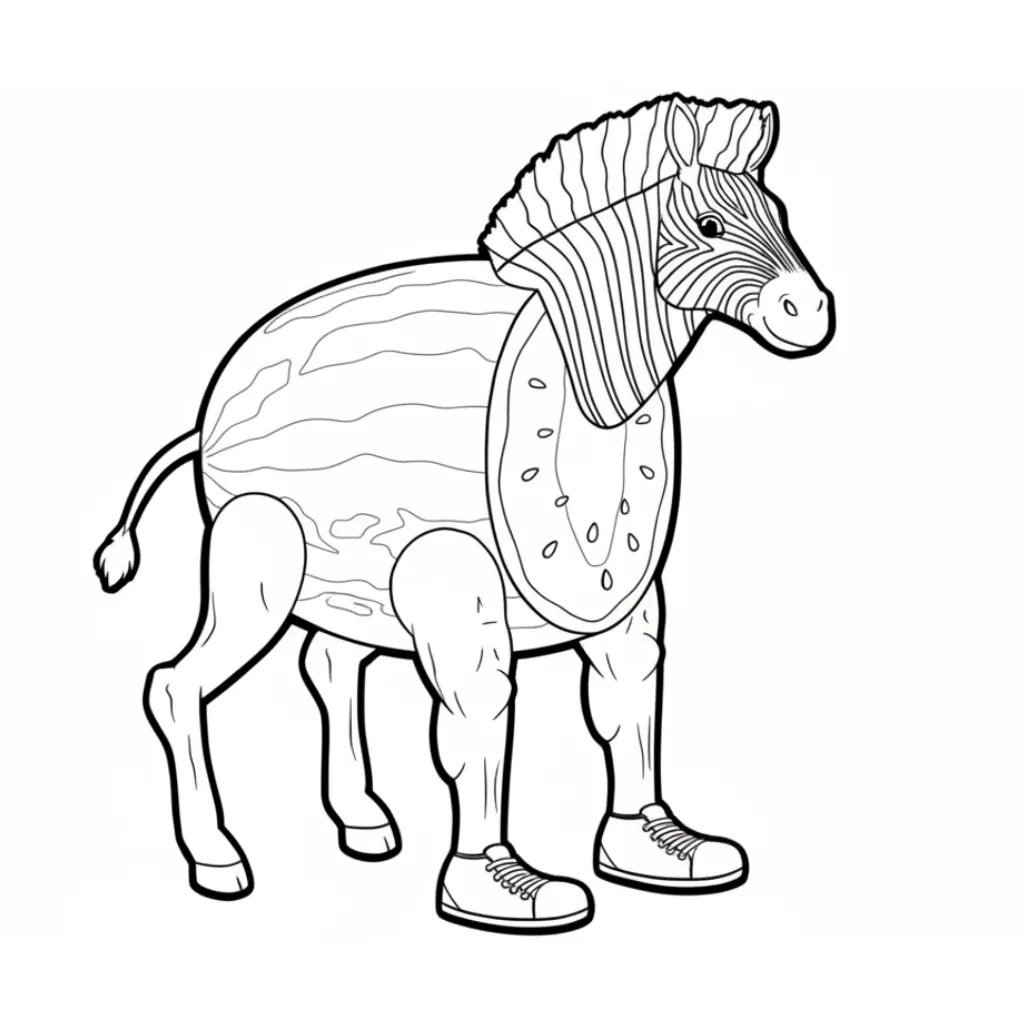 para imprimir Zibra Zubra Zibralini 9 para colorear gratis