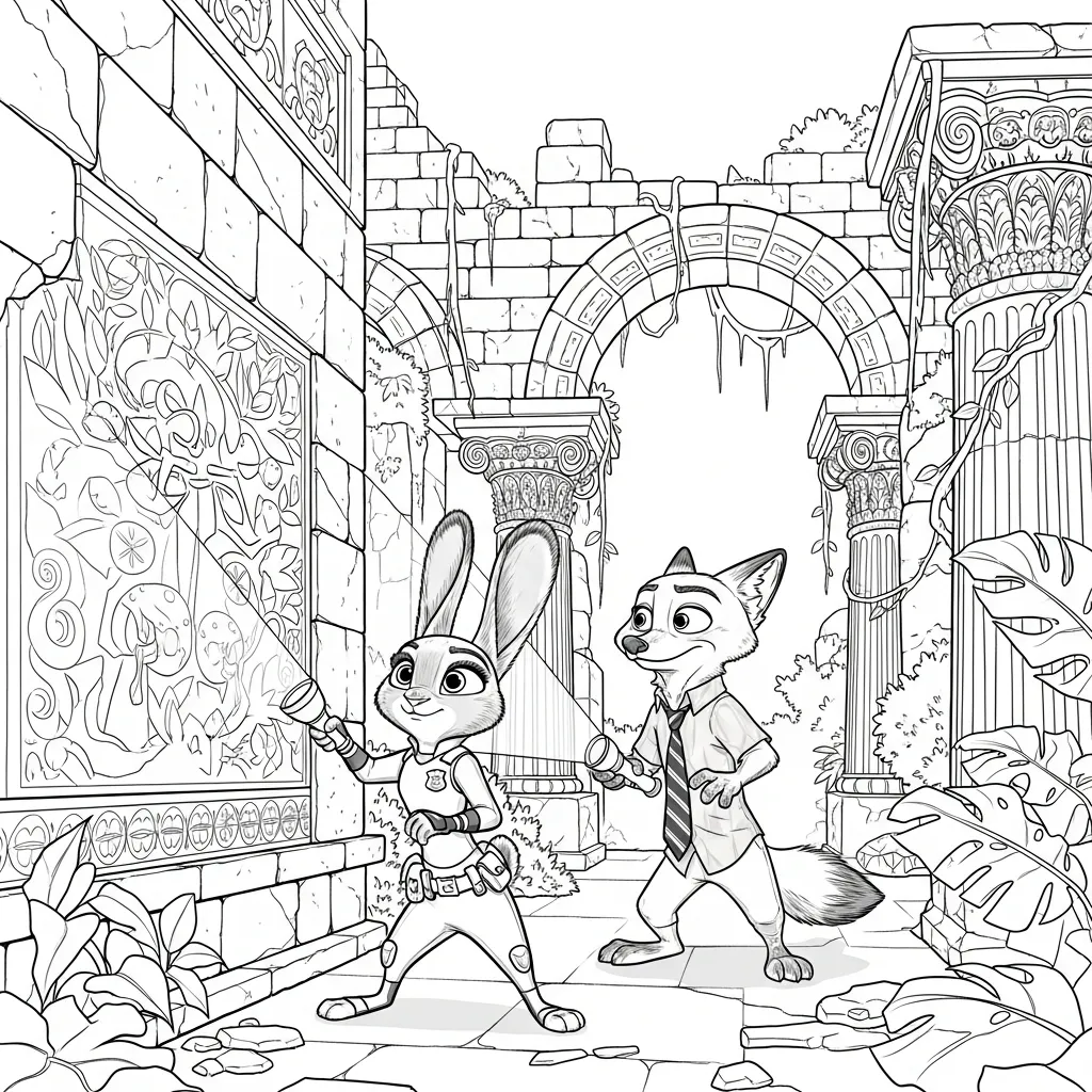 imprimir Zootopia 2 para colorear