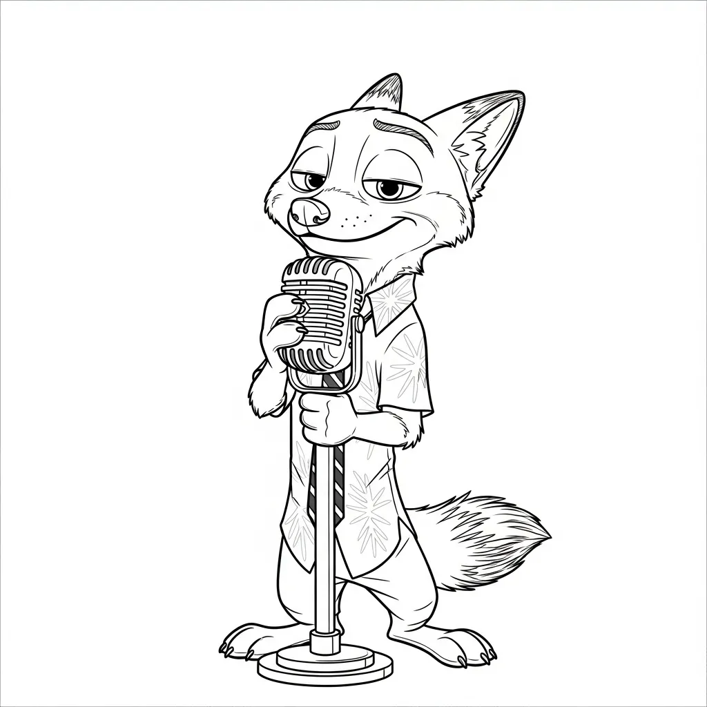 Zootopia 2 para colorear para niño de 2 años