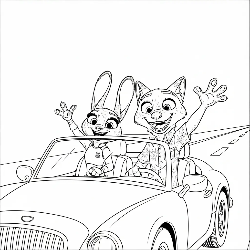 Zootopia 2 para colorear de para niños