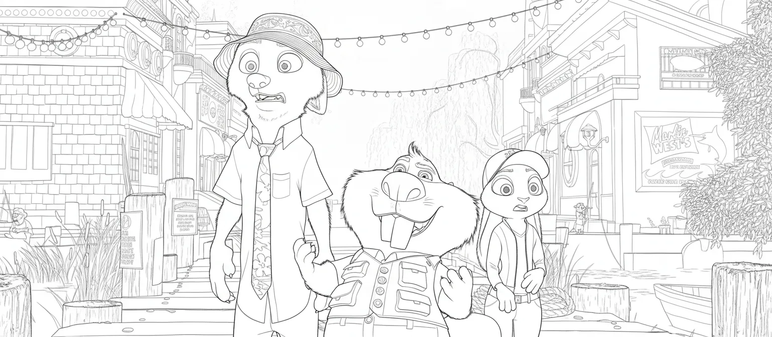 Zootopia 2 para colorear para imprimir pdf gratis