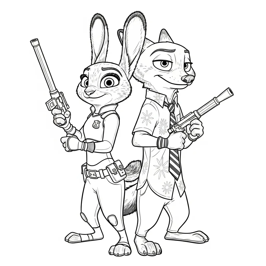 Zootopia 2 para colorear para imprimir 1