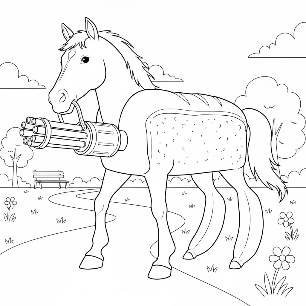 Panettone Stallone para colorear para imprimir gratis