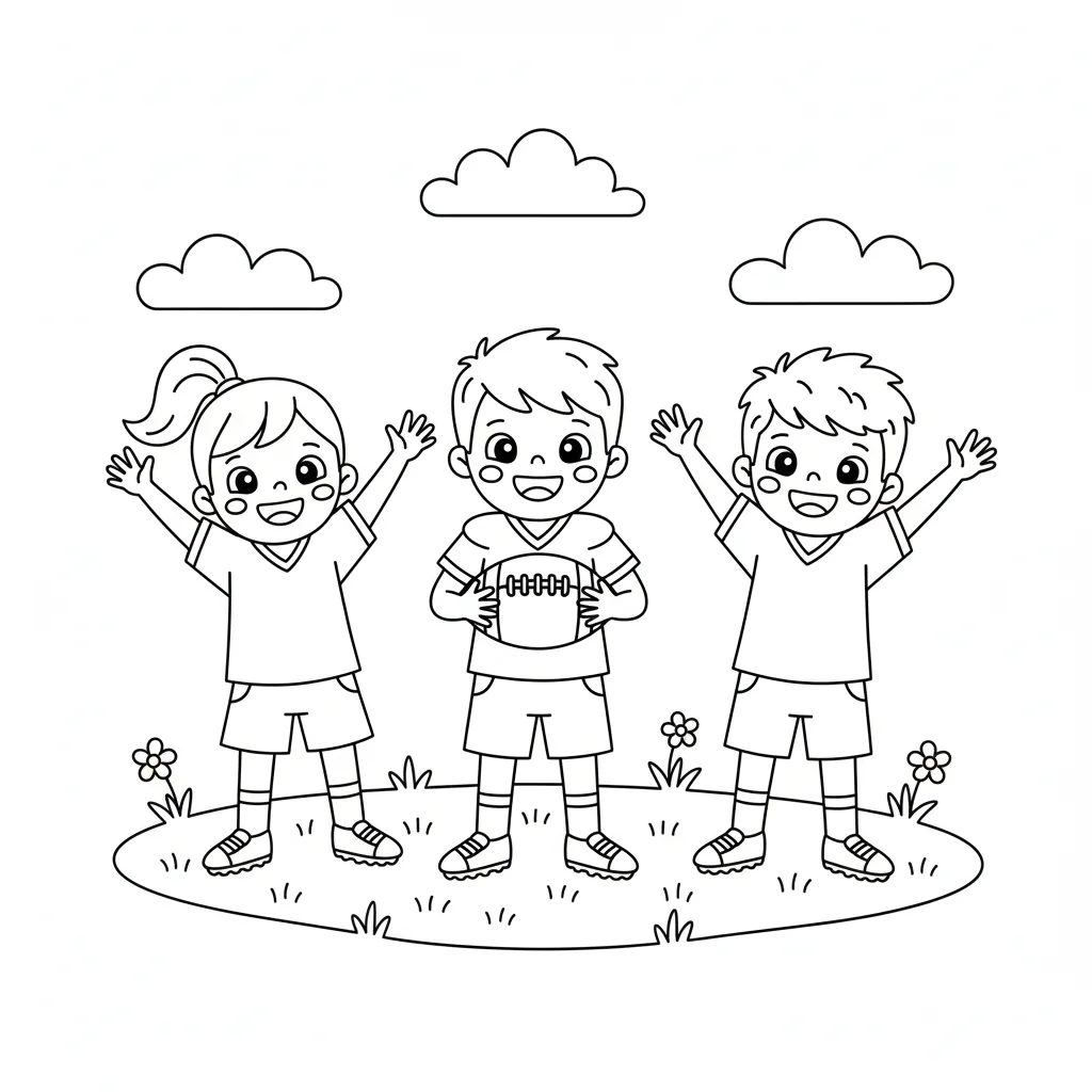 Fútbol 2 para colorear para niño de 6 años