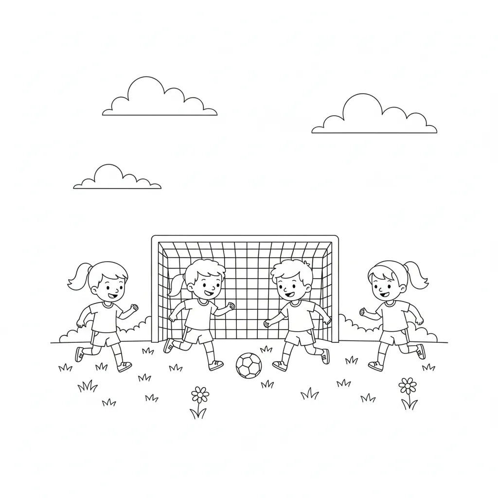 Fútbol 11 para colorear para imprimir kawaii