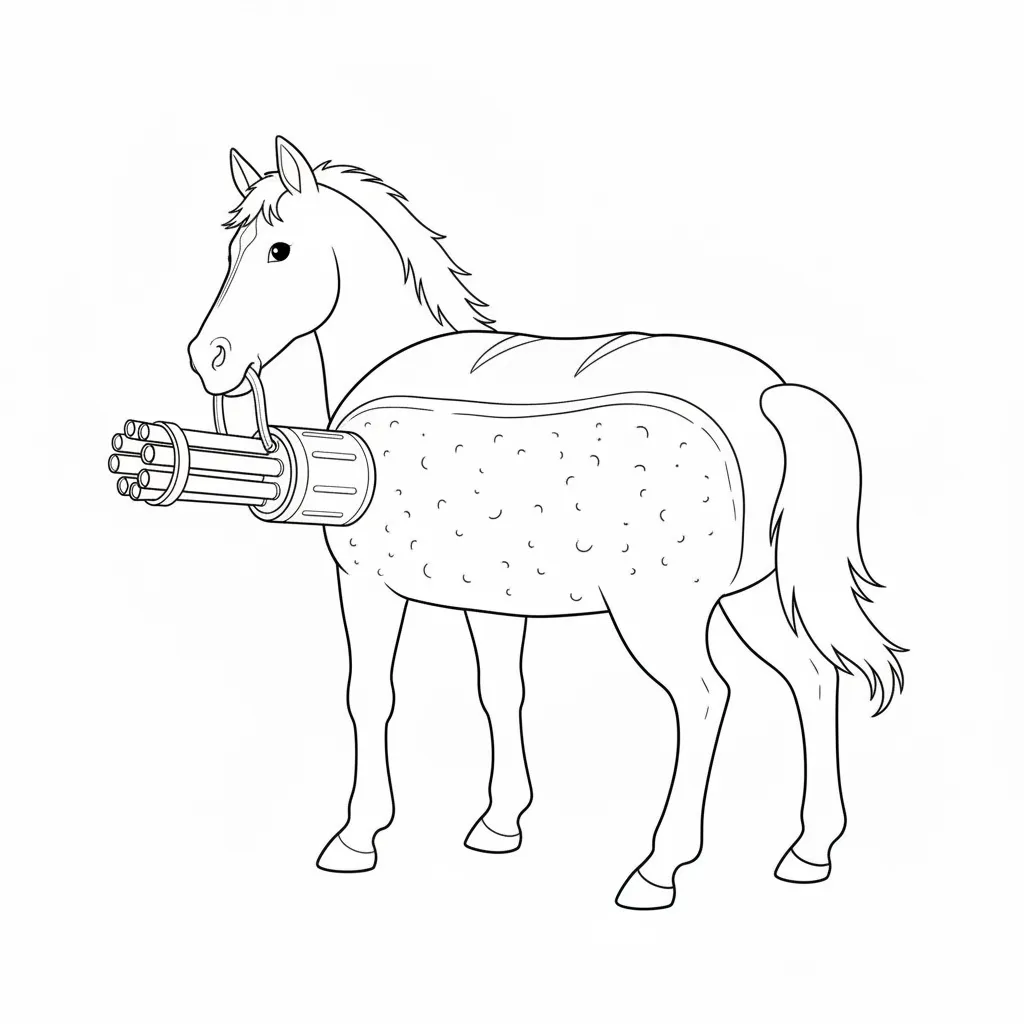 Panettone Stallone para colorear para primaria