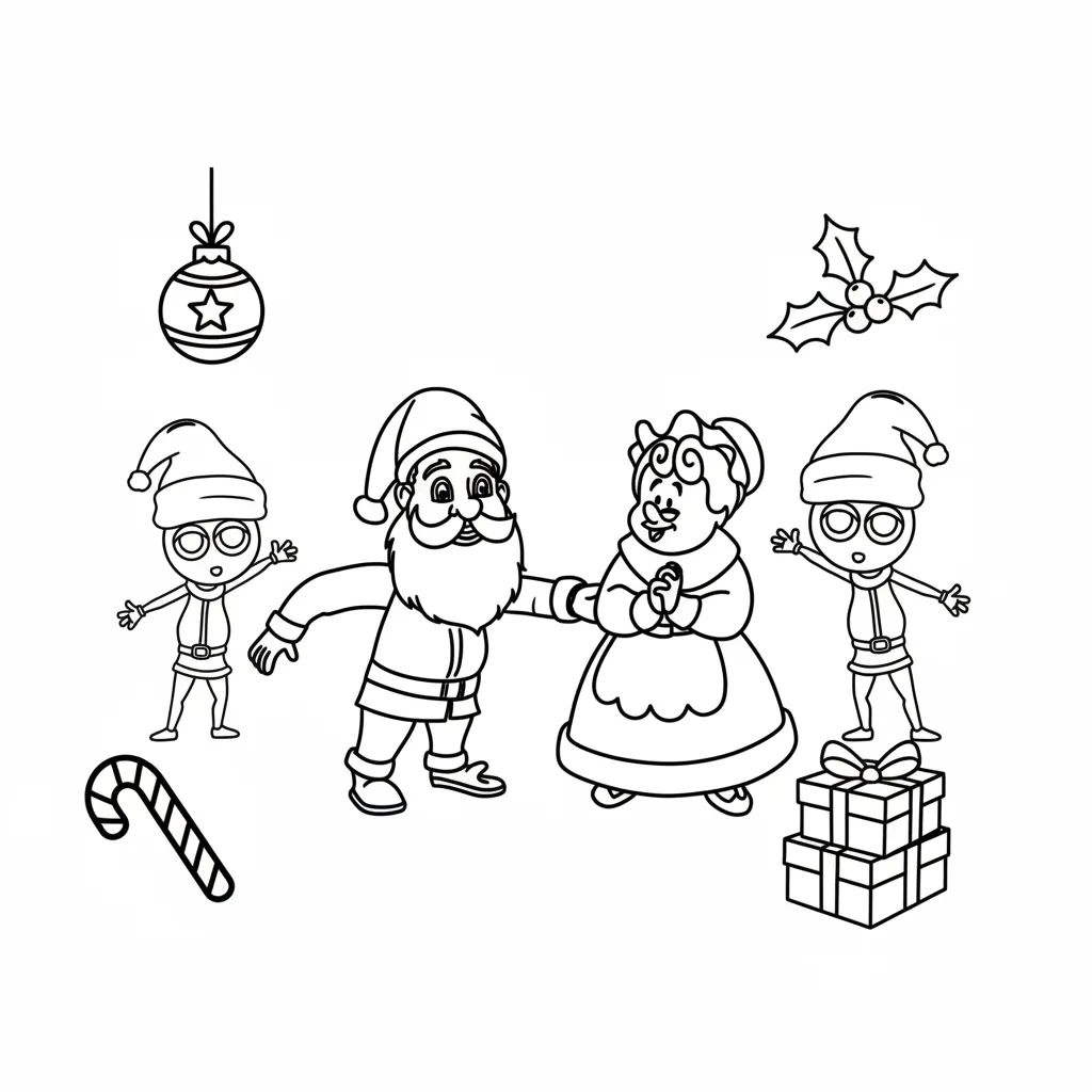 Sprunki de Navidad 7 de niño para colorear para imprimir