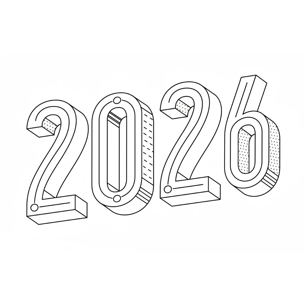 2026 1 para colorear para niños para imprimir