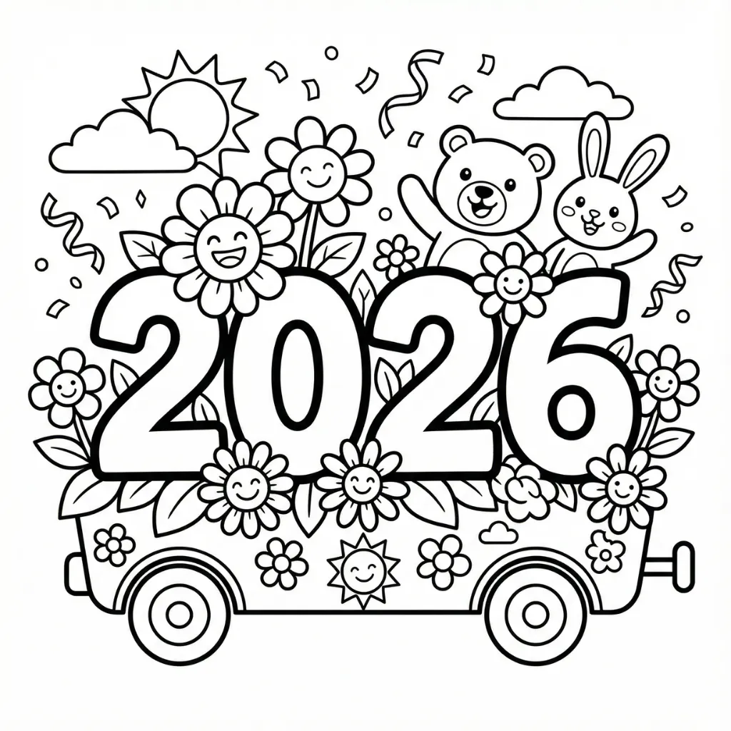 2026 2 para colorear para imprimir pdf gratis