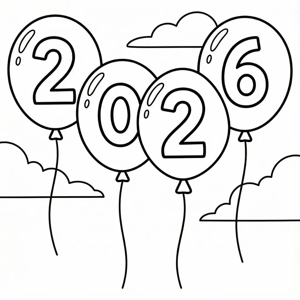 2026 4 para colorear y recortar para imprimir