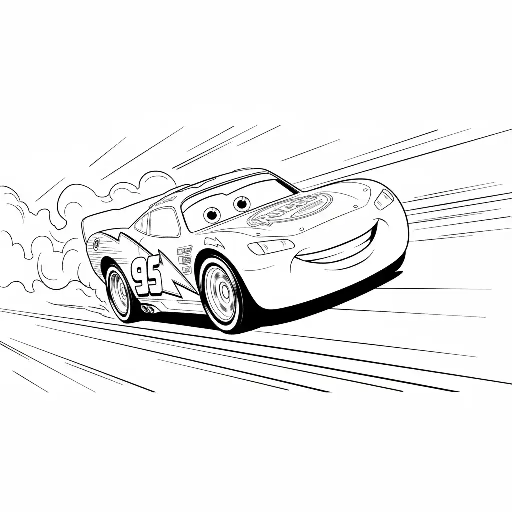 Cars para colorear para niño para imprimir gratis