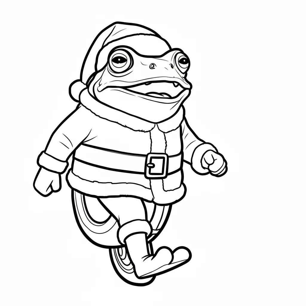 Italian Brainrot de Navidad 6 para colorear para niños para imprimir gratis