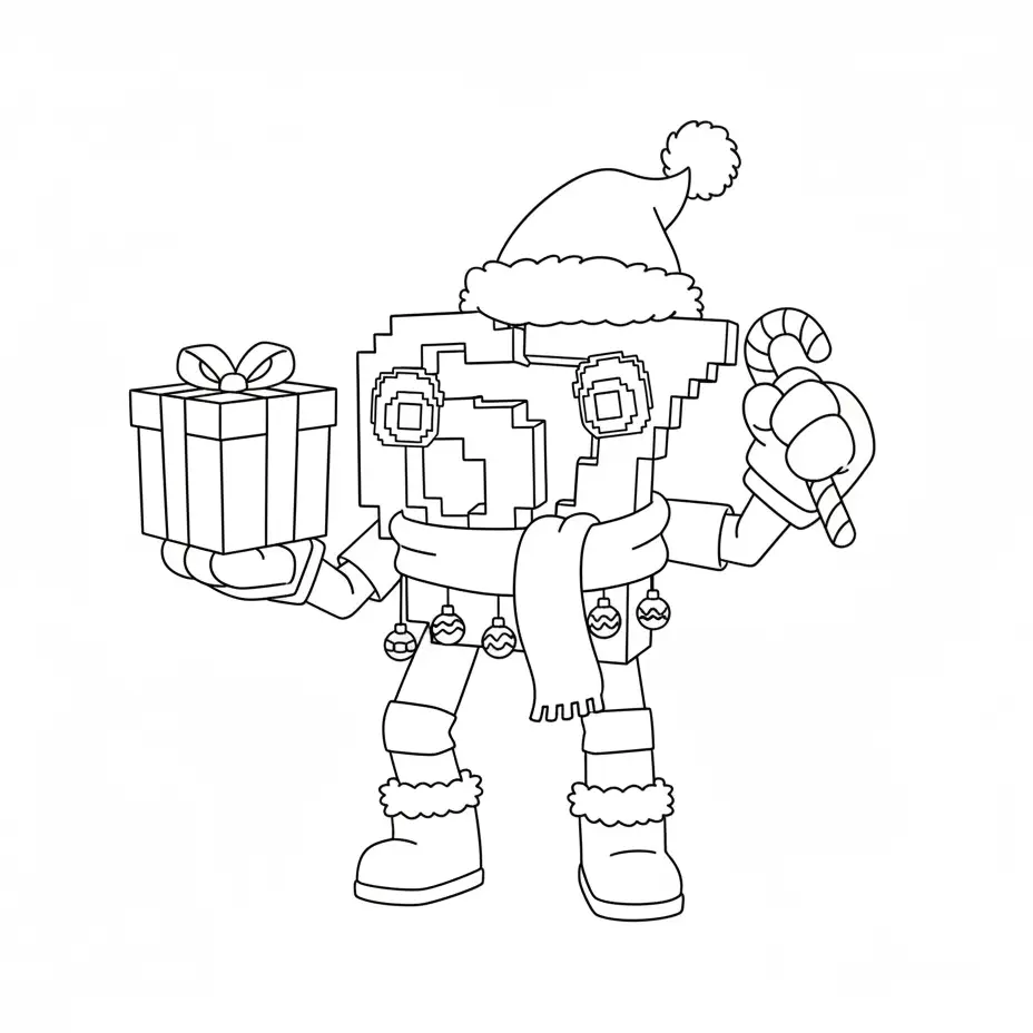 67 Brainrot de Navidad para colorear para niños