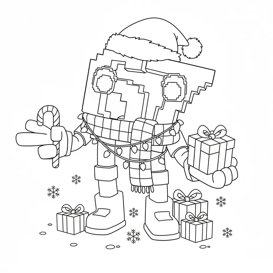 67 Brainrot de Navidad para colorear para imprimir