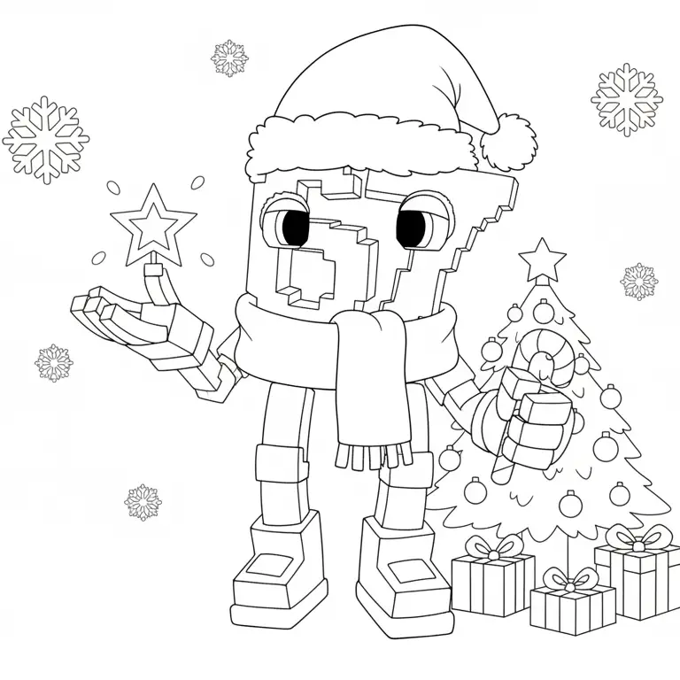 67 Brainrot de Navidad para colorear para niño de 4 años