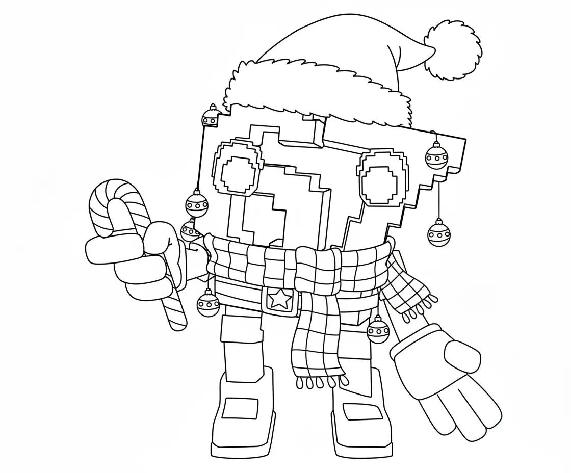 67 Brainrot de Navidad para colorear y recortar para imprimir