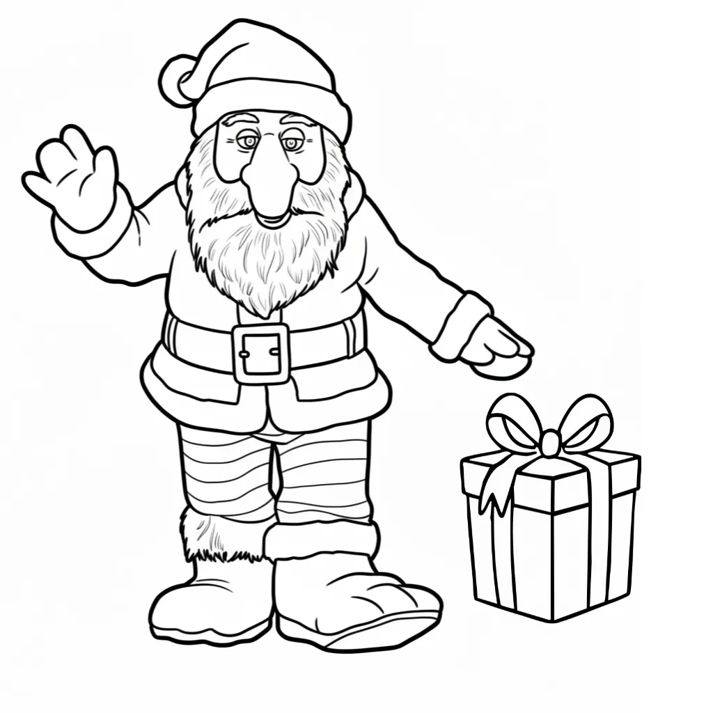 Italian Brainrot de Navidad 3 para colorear para imprimir para niño de 10 años