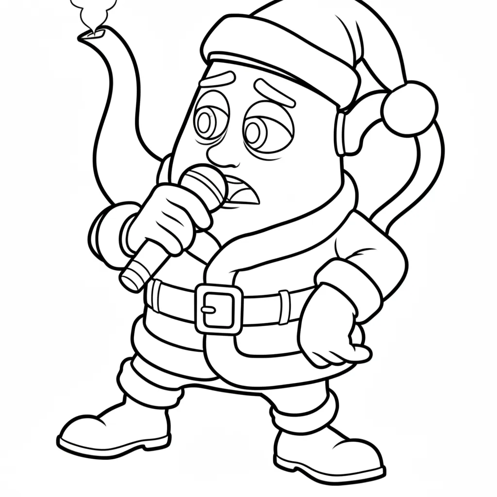 Italian Brainrot de Navidad 8 para colorear gratis para niños