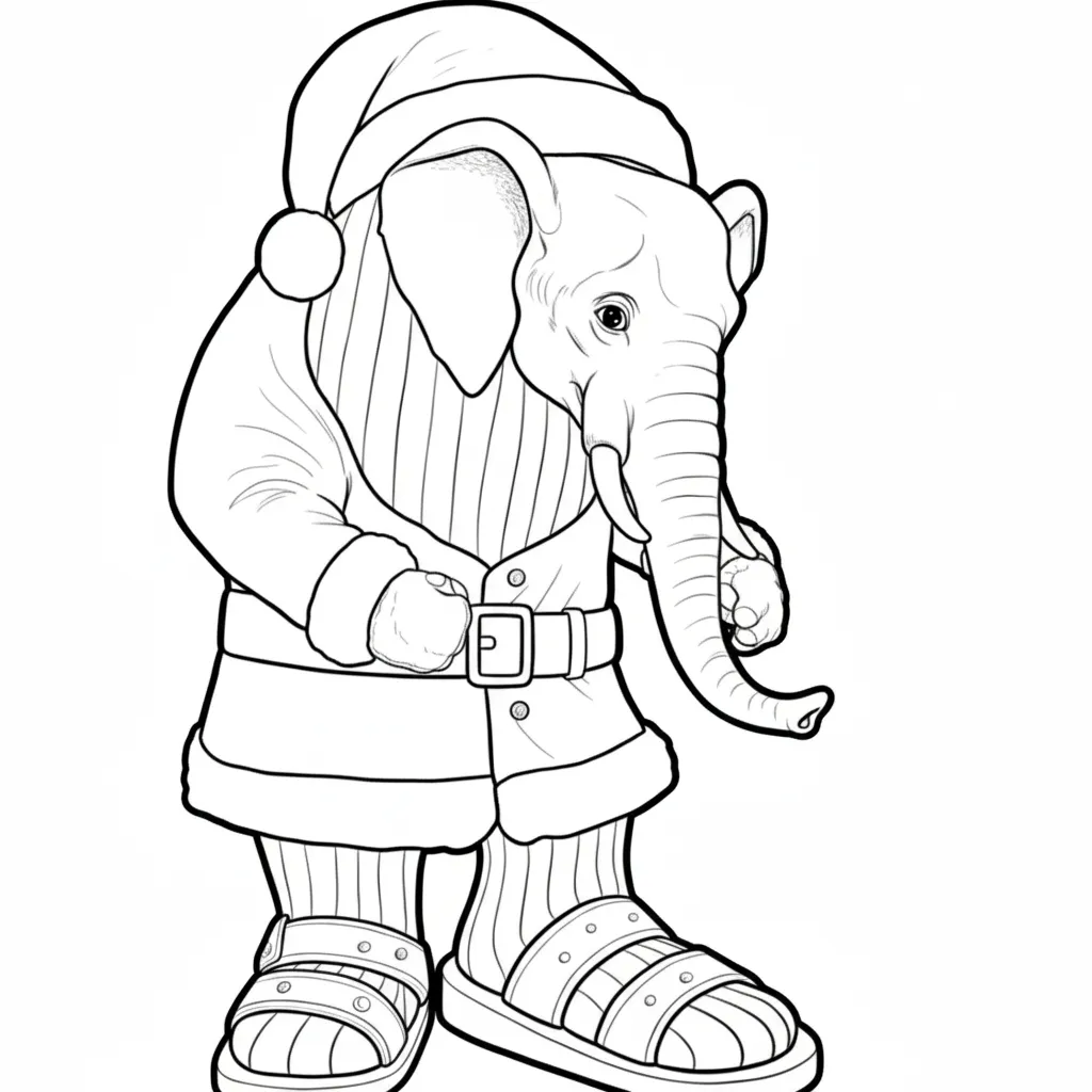 Italian Brainrot de Navidad 15 para colorear para niño de para imprimir