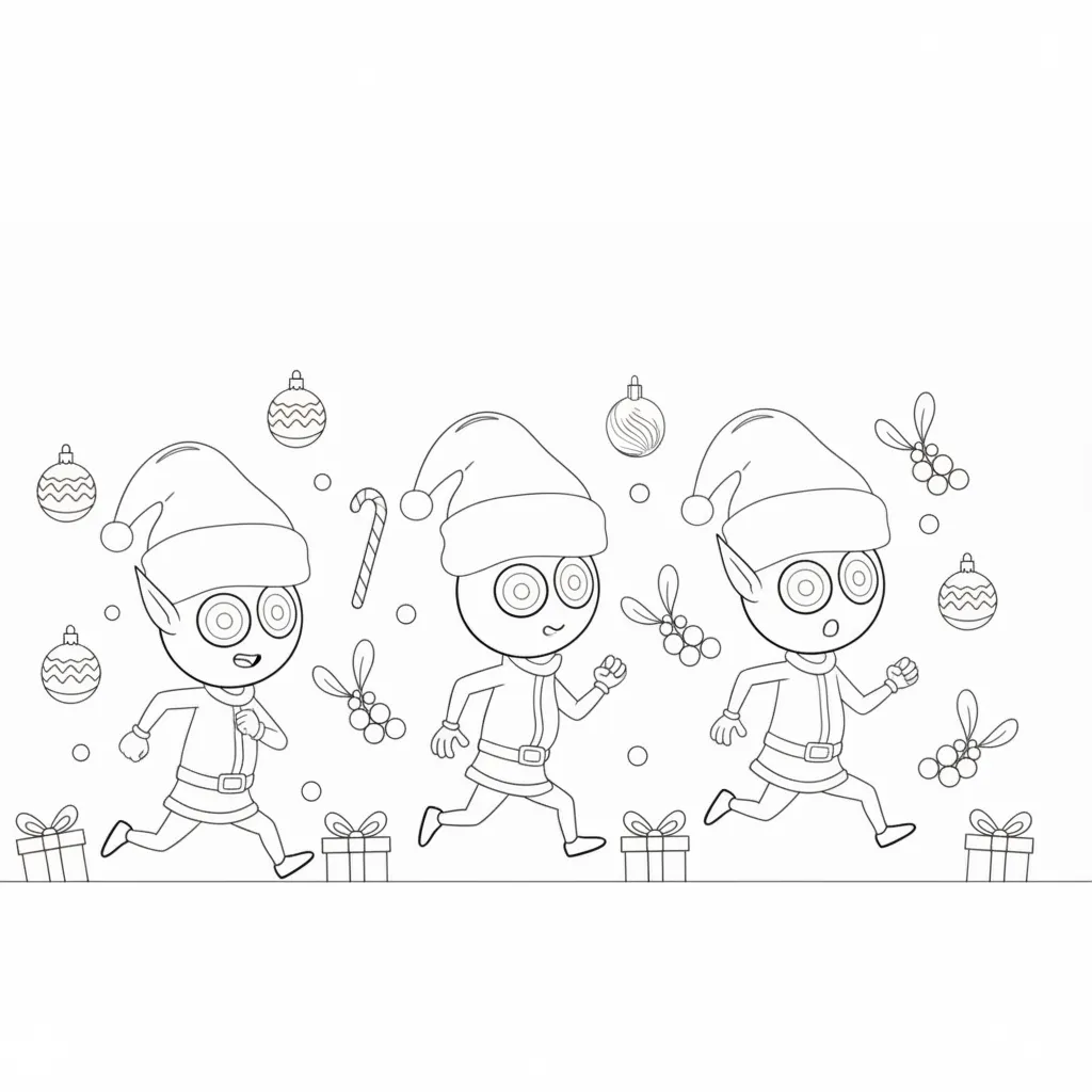 para imprimir Sprunki de Navidad 22 para colorear gratis