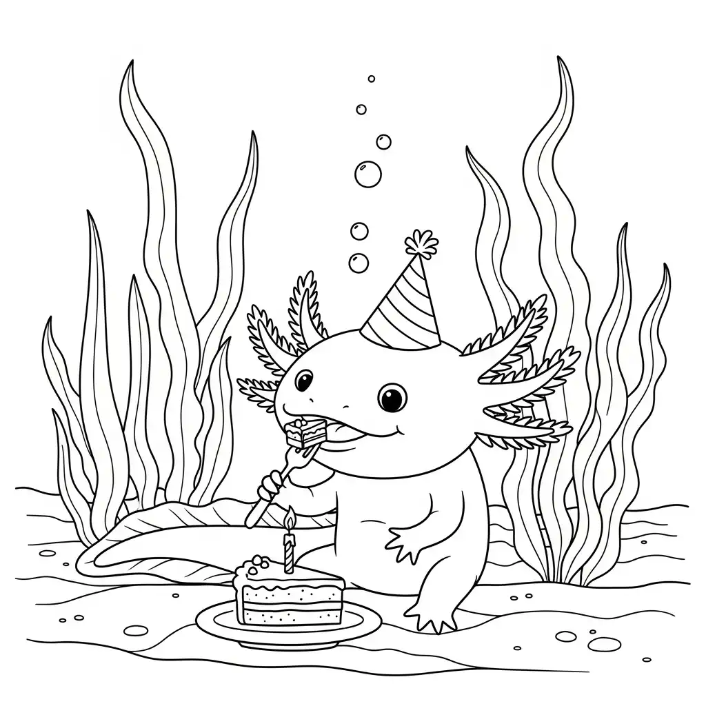 Ajolote para colorear en línea gratis