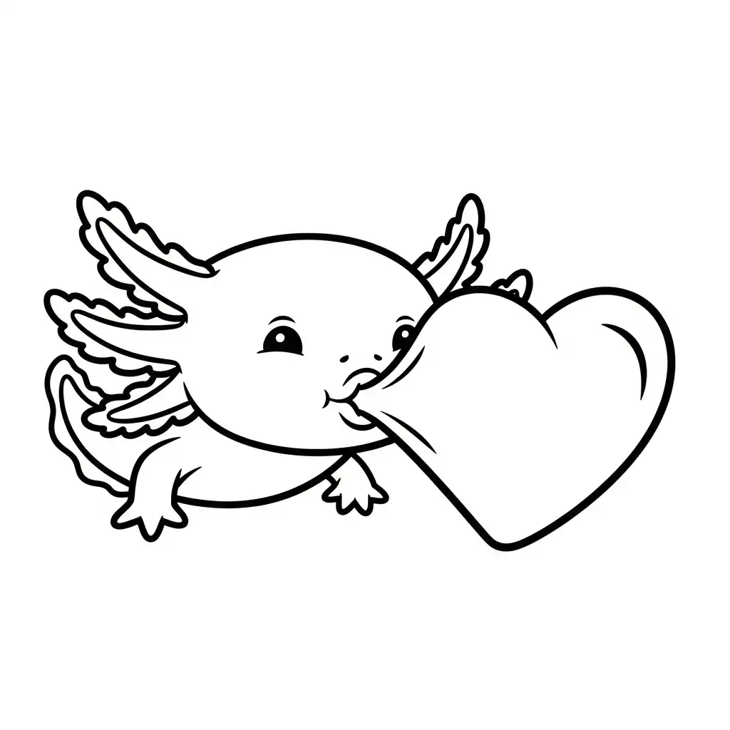 Ajolote para colorear para niño de 8 años