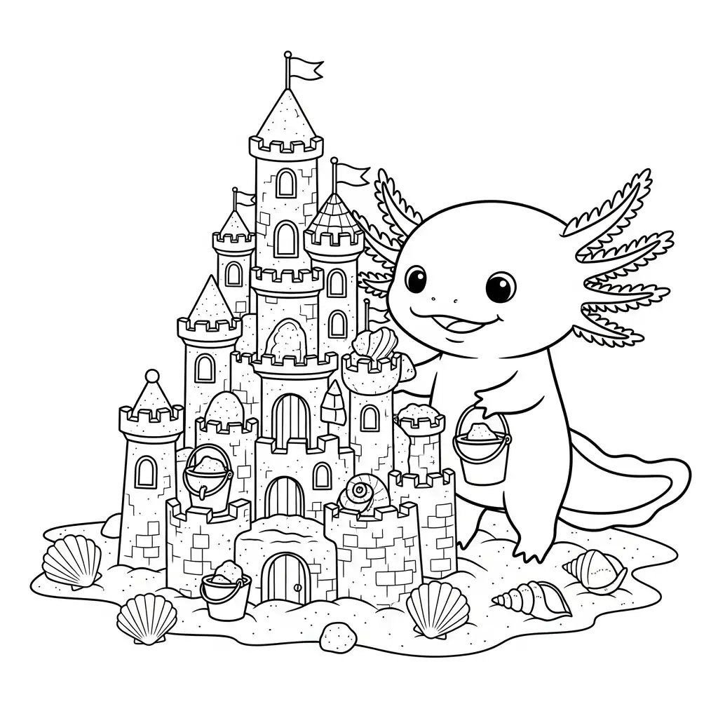 Ajolote para colorear para imprimir pdf gratis