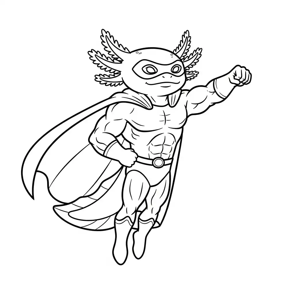 Ajolote para colorear y aprendizaje