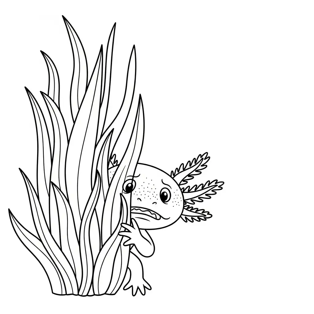 Ajolote para colorear para imprimir pdf gratis 1