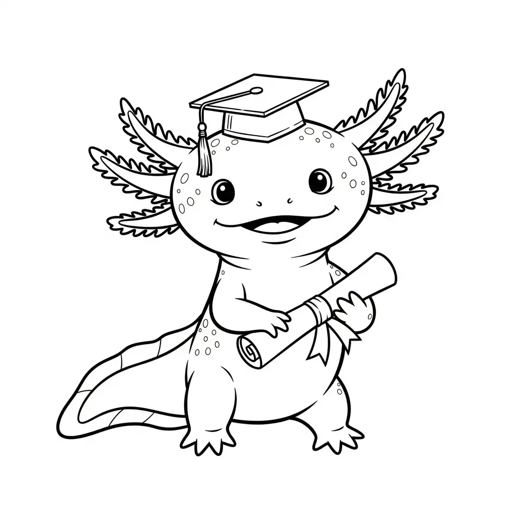 Ajolote para colorear y dibujos