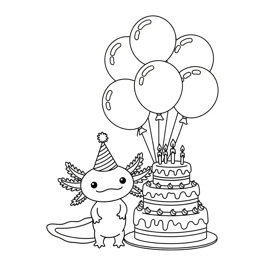 para imprimir Ajolote para colorear gratis 1