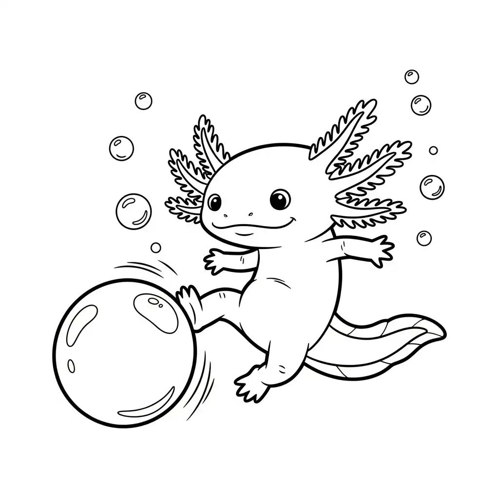 Ajolote para colorear para imprimir pdf
