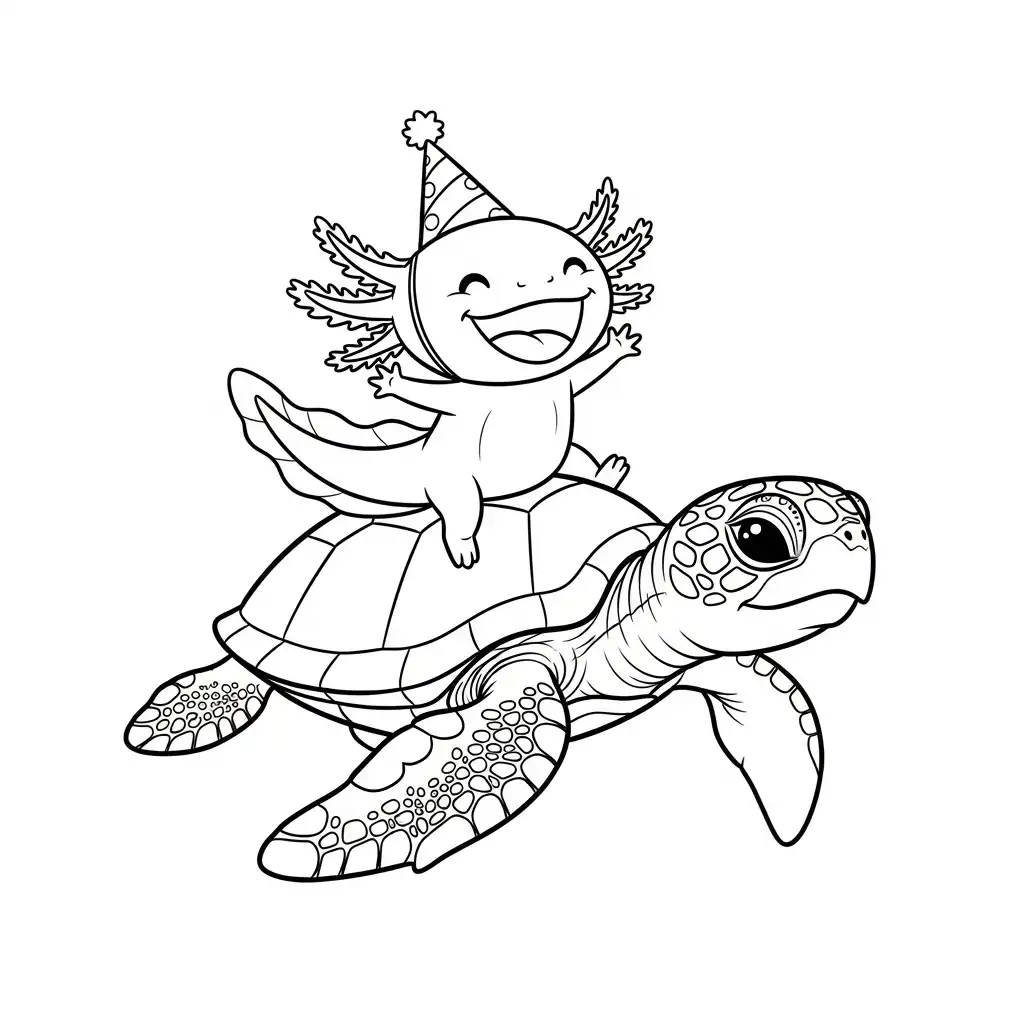 Ajolote para colorear gratis para imprimir