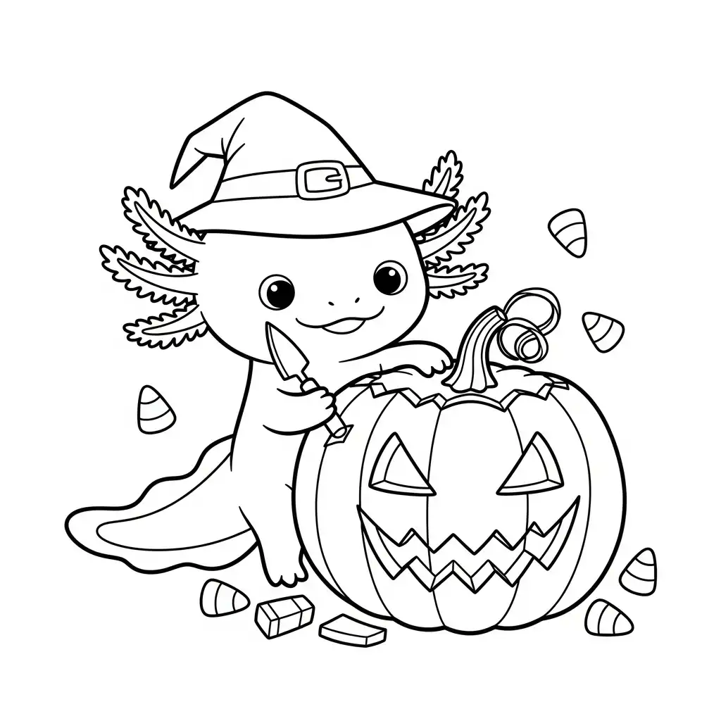 imprimir Ajolote para colorear para niño